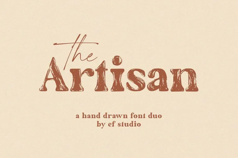 The Artisan Hand Drawn Font Duo