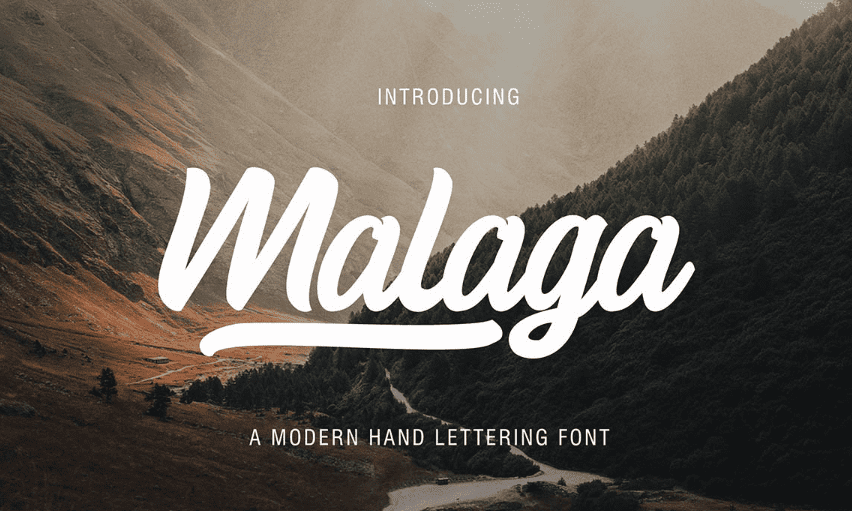 Malaga Modern Script Free Typeface