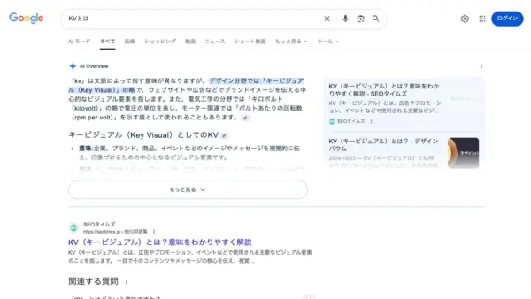 KV(キービジュアル)とは何かを説明した記事がAI検索に引用されたケース
