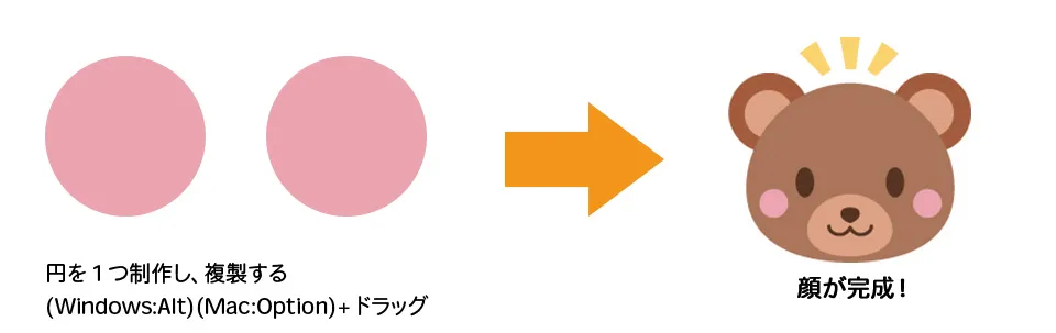 イラレでほっぺたを制作する