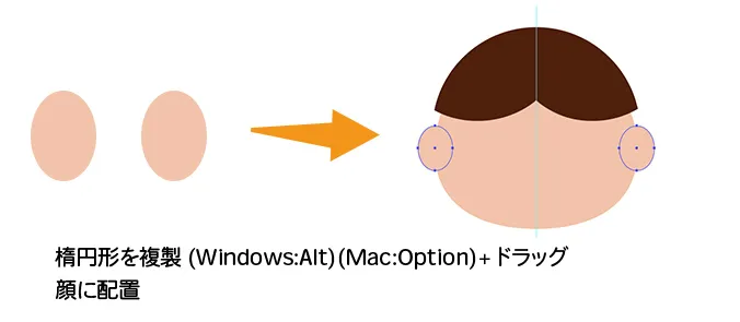 イラレでこどもの耳を制作する