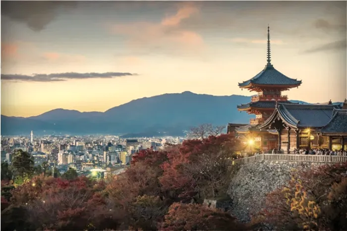 トイカメラ風デザインの京都の風景の画像