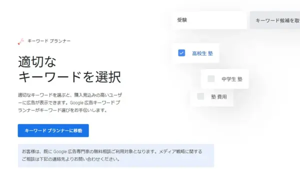 Googleキーワードプランナー