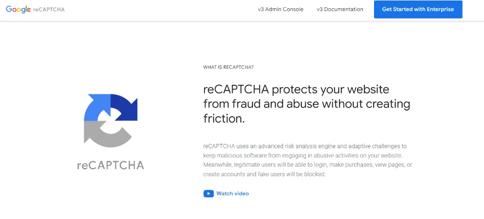 Google reCAPTCHAアカウントの作成