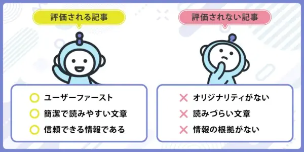 評価される高品質なコンテンツの例