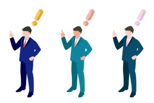 サラリーマンが人差し指を立てているイラスト