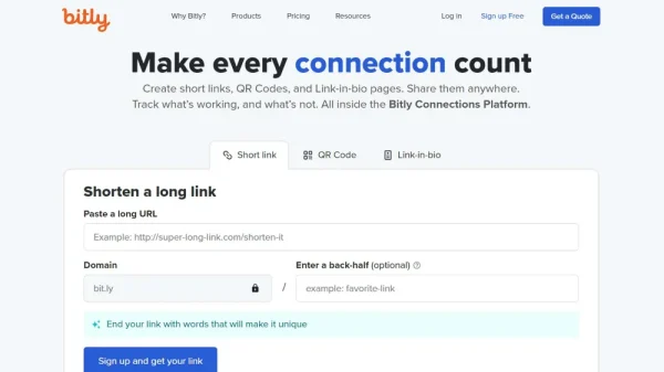 bitly にアクセス