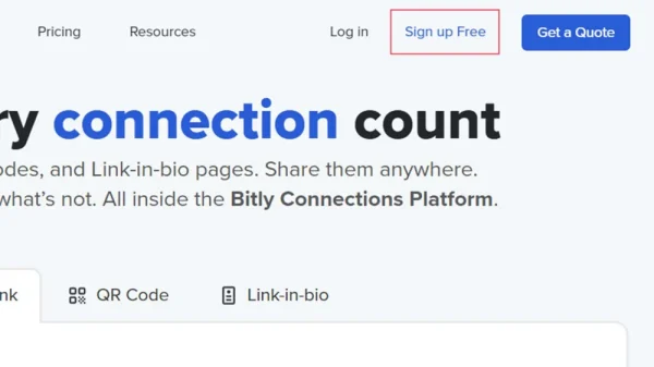右上の「Sign up Free」をクリック